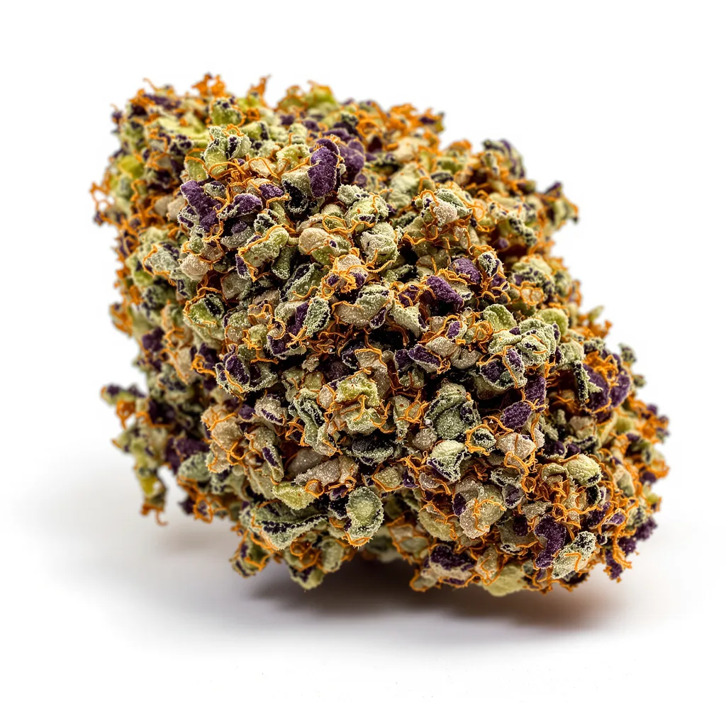 Sweet Baby Jane 82% indica / 18% sativa — fleur avec trichomes visibles