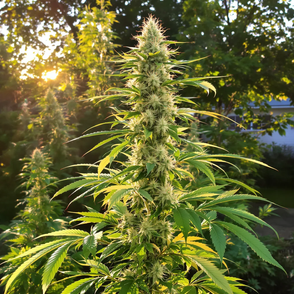 Sweet Berry 38% indica / 62% sativa — fleur avec trichomes visibles
