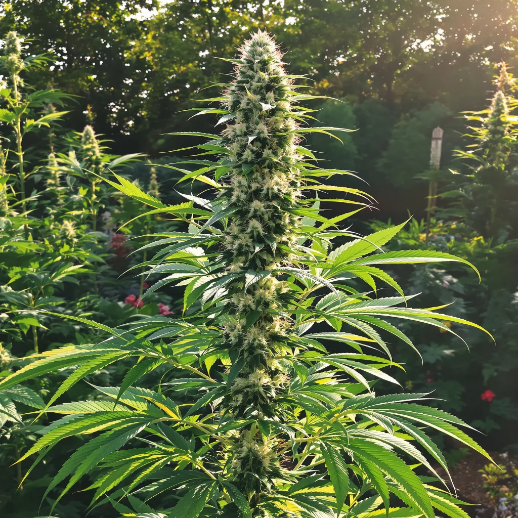 Sweet Diesel 14% indica / 86% sativa — fleur avec trichomes visibles