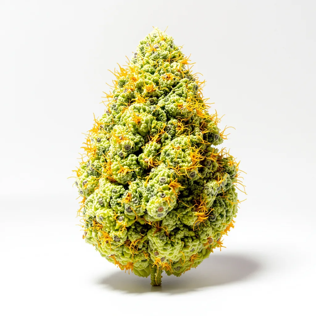 Sweet Diesel 14% indica / 86% sativa — fleur avec trichomes visibles