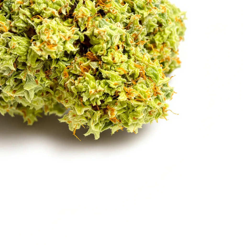 Sweet Diesel 14% indica / 86% sativa — fleur avec trichomes visibles