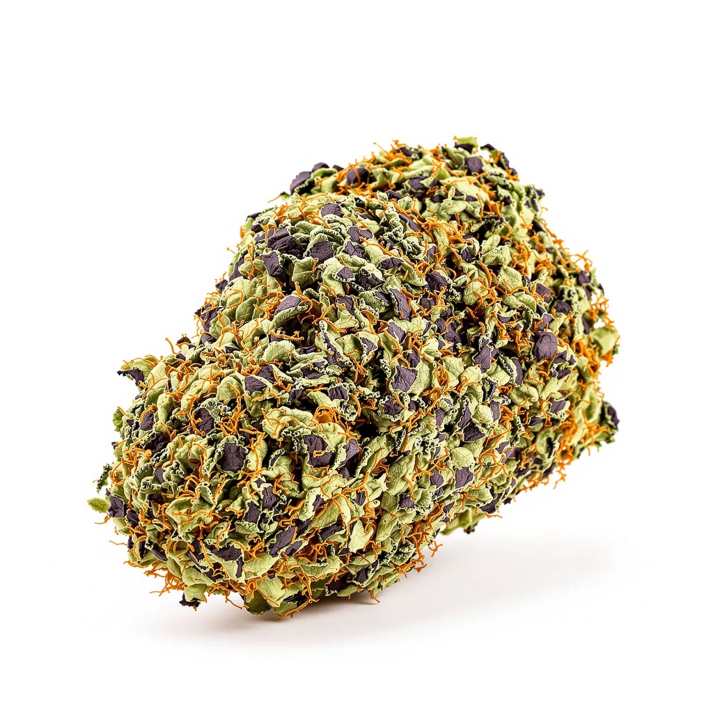 Sweet Lafayette 87% indica / 13% sativa — fleur avec trichomes visibles