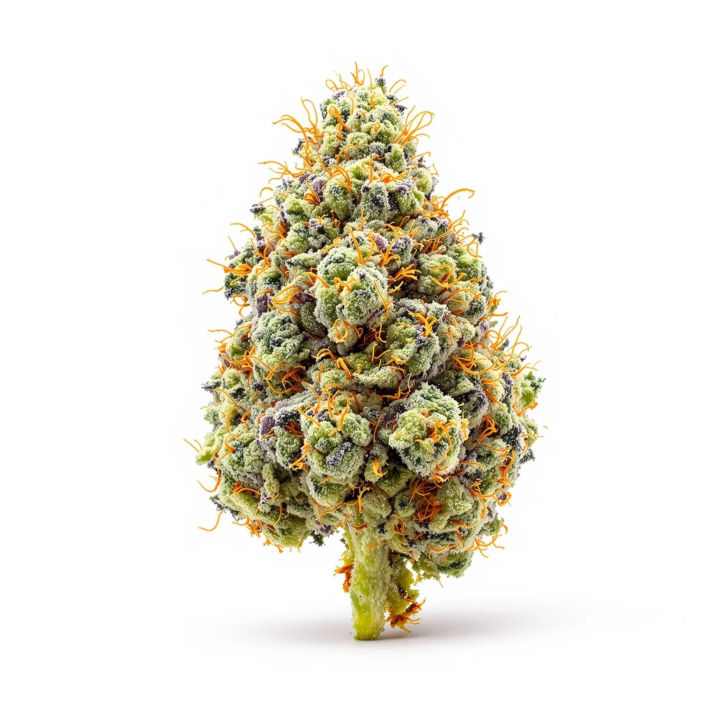 Sweet Tooth 36% indica / 64% sativa — fleur avec trichomes visibles