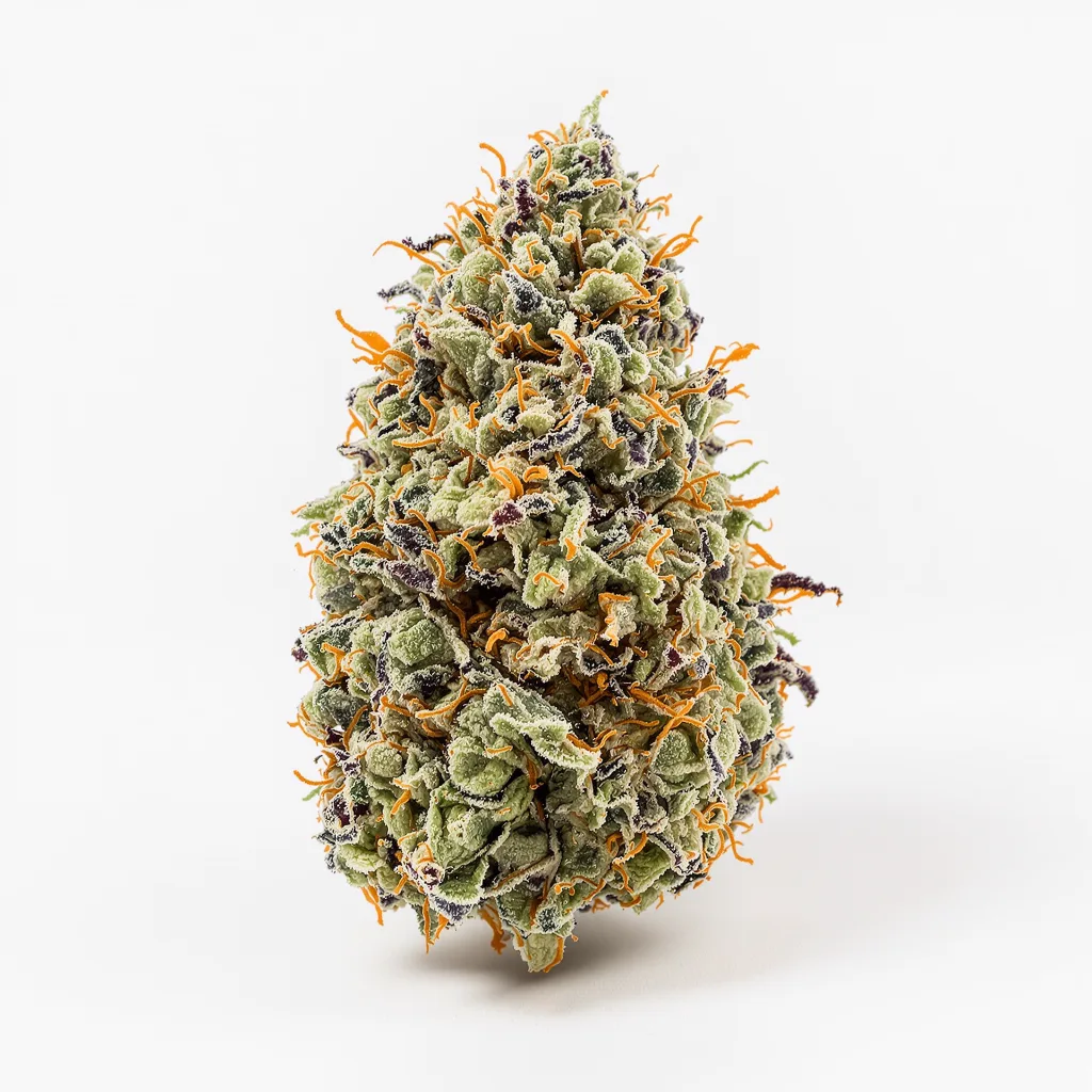 Sweet Tooth 36% indica / 64% sativa — fleur avec trichomes visibles