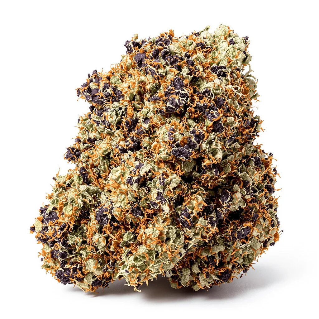 Sweet ZZ 85% indica / 15% sativa — fleur avec trichomes visibles