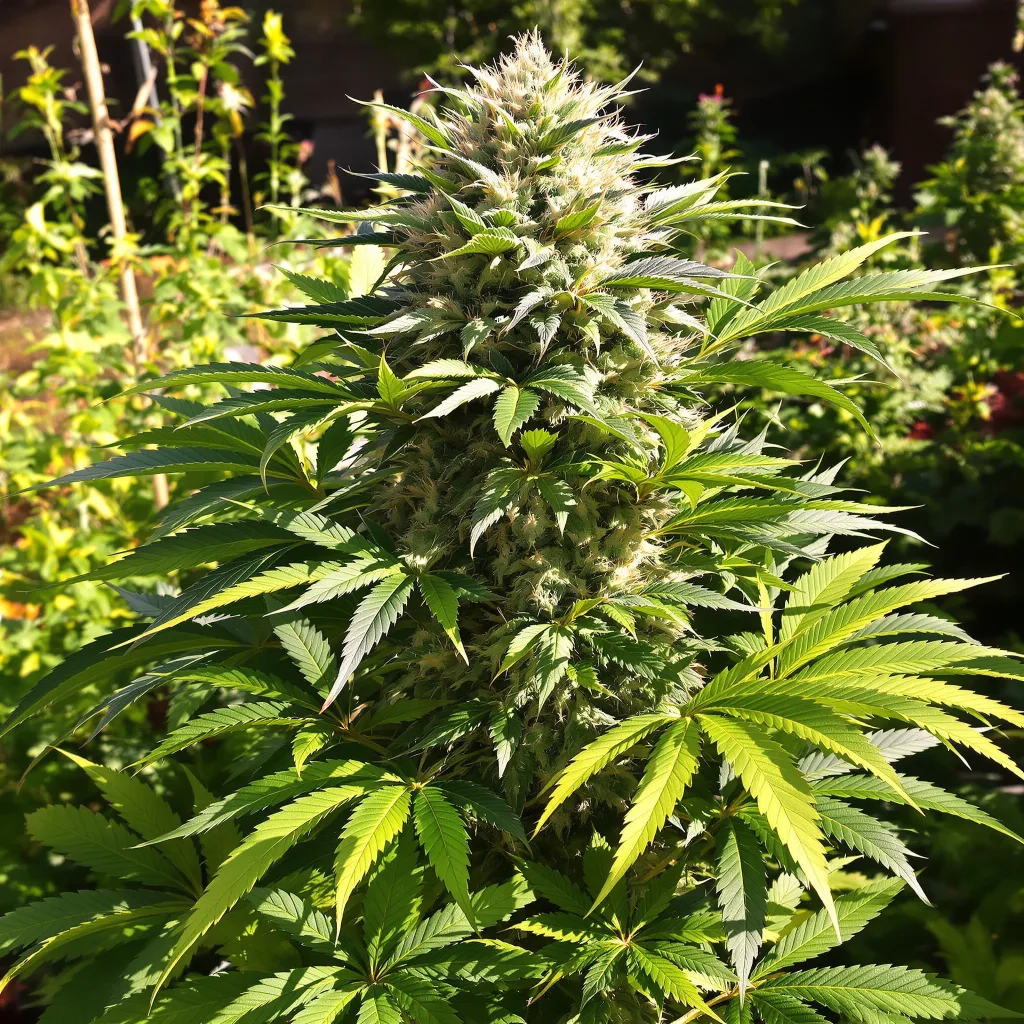 Swiss 72% indica / 28% sativa — fleur avec trichomes visibles