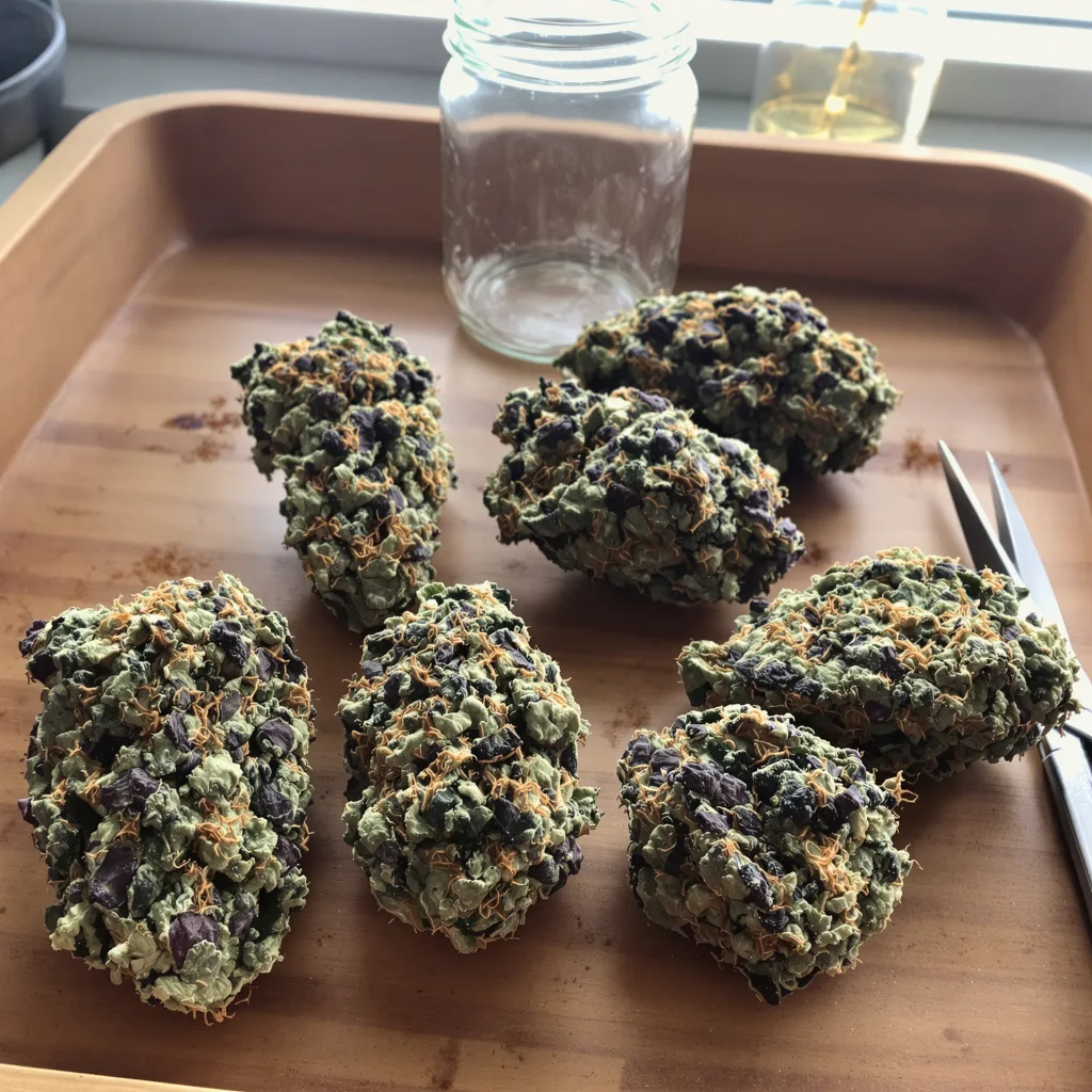 Tahoe Hydro OG 76% indica / 24% sativa — fleur avec trichomes visibles