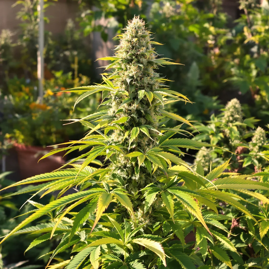 Tahoe OG 50% indica / 50% sativa — fleur avec trichomes visibles