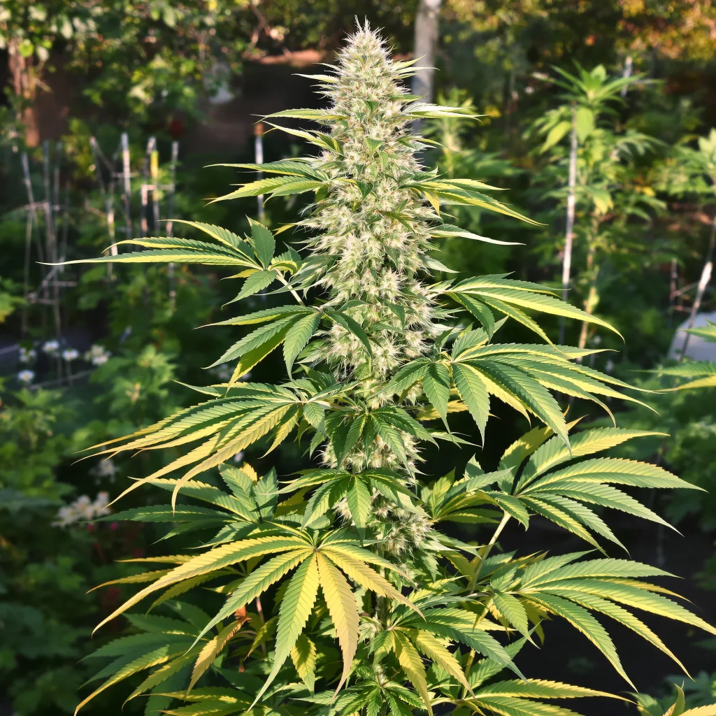 Tahoe OG Kush 62% indica / 38% sativa — fleur avec trichomes visibles
