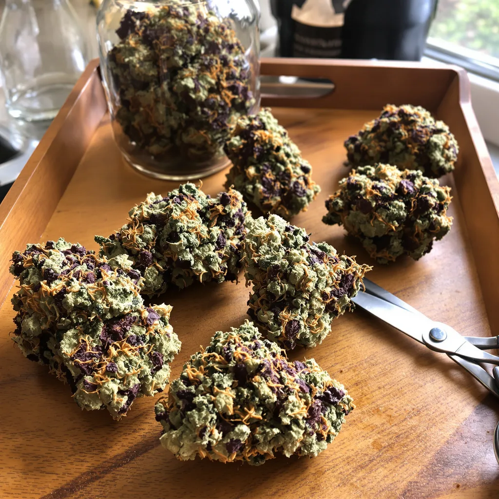Tangerine Dream 79% indica / 21% sativa — fleur avec trichomes visibles