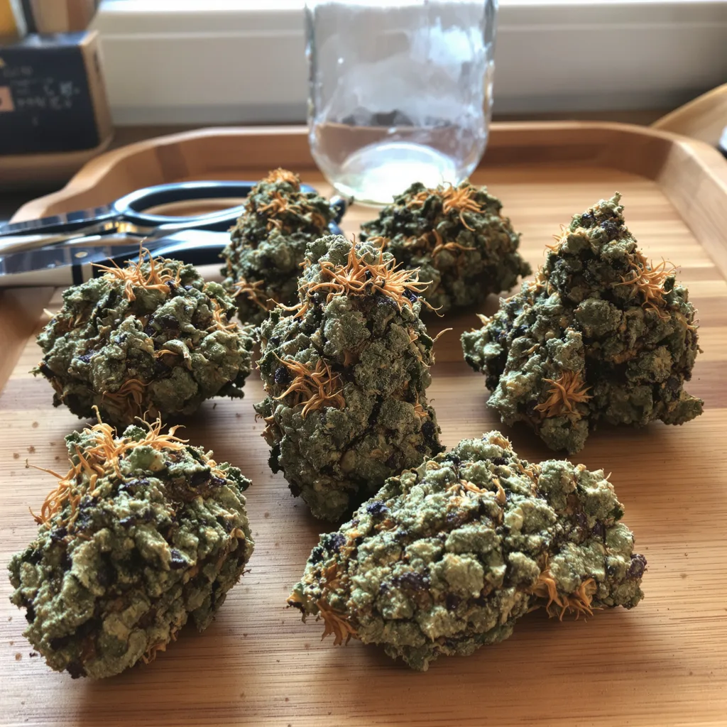 Tangerine Dream 79% indica / 21% sativa — fleur avec trichomes visibles