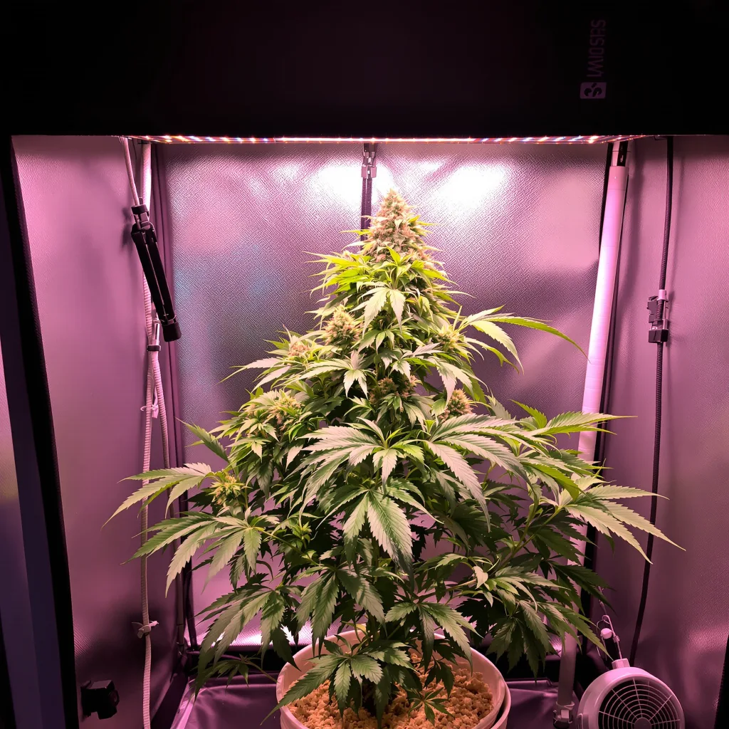 Plante de cannabis Tangerine Kush en floraison — 90-130 cm féminisée