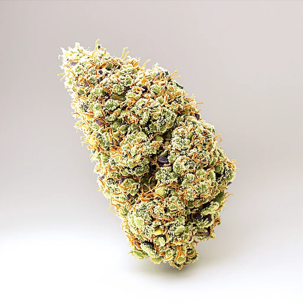 Tangie Dream Book 36% indica / 64% sativa — fleur avec trichomes visibles