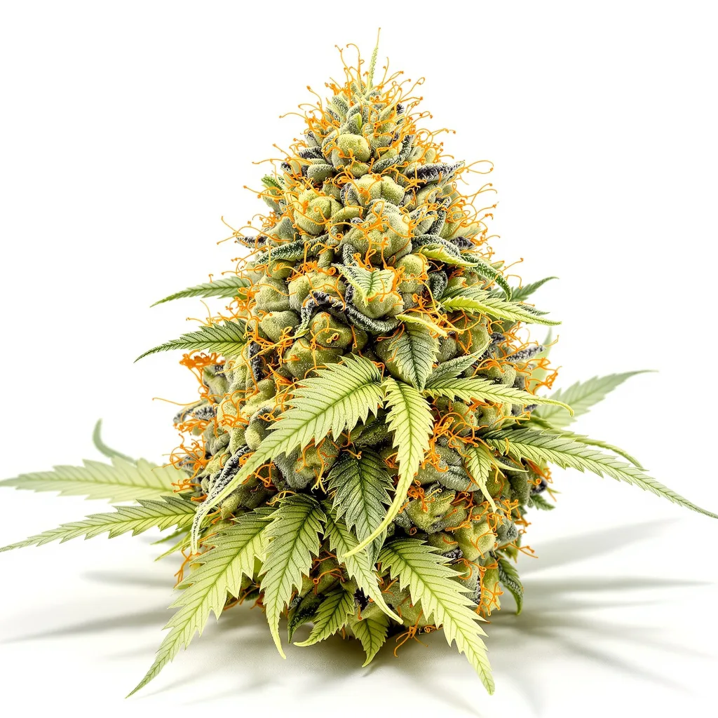 Tangilope 10% indica / 90% sativa — fleur avec trichomes visibles