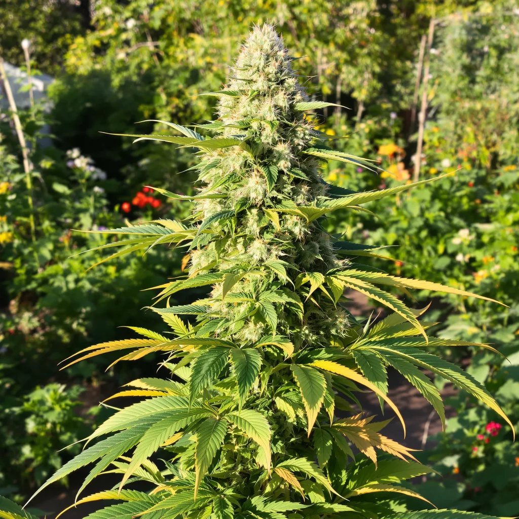 Tembo Kush 46% indica / 54% sativa — fleur avec trichomes visibles