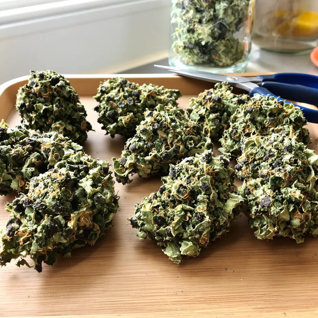 Terminator OG 70% indica / 30% sativa — fleur avec trichomes visibles