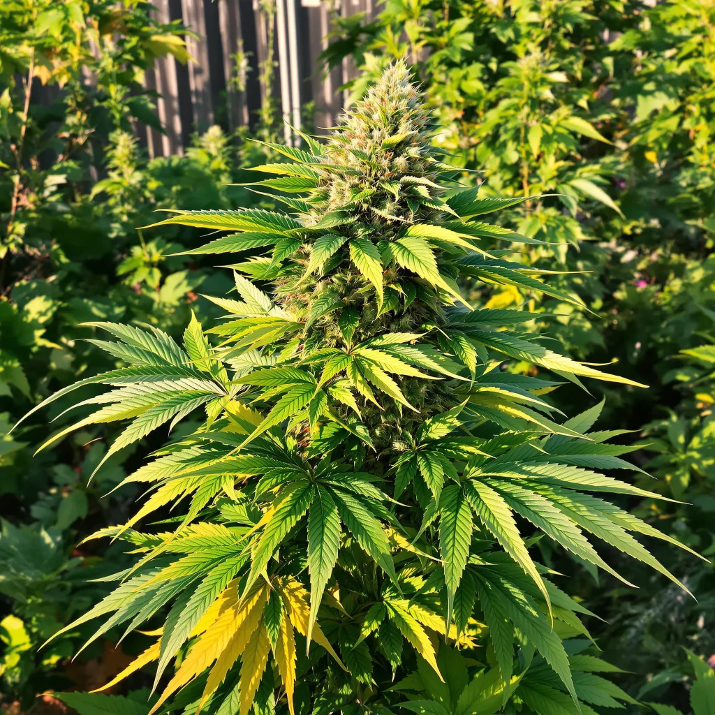 Terminator OG 70% indica / 30% sativa — fleur avec trichomes visibles