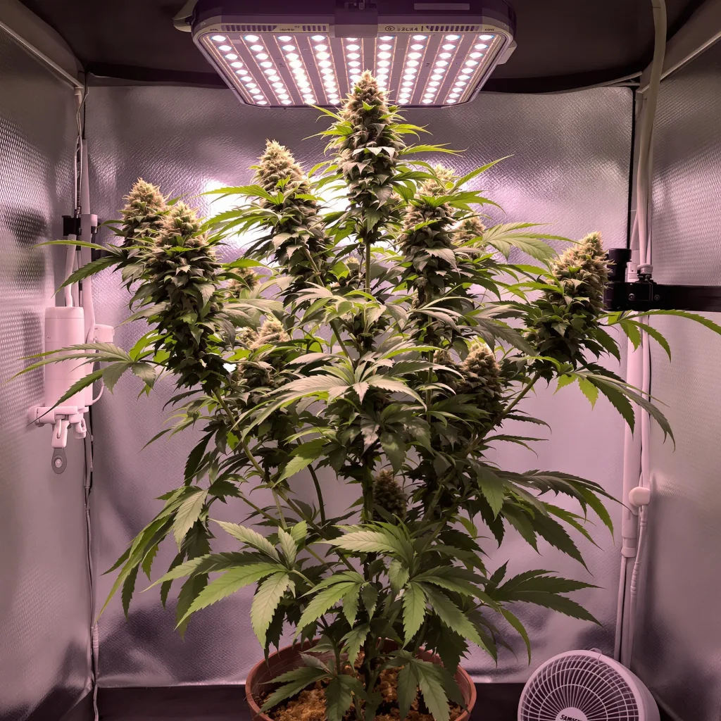 Plante de cannabis THC Bomb en floraison — 60-100 cm autofloraison