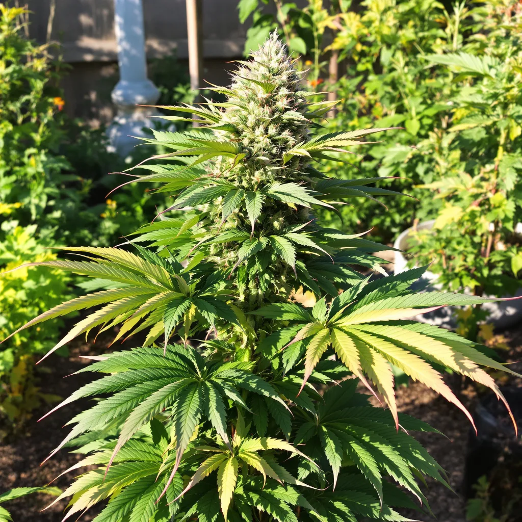 The Big Stink 85% indica / 15% sativa — fleur avec trichomes visibles