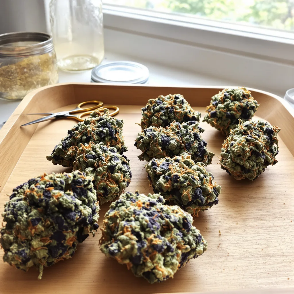 The OX 83% indica / 17% sativa — fleur avec trichomes visibles