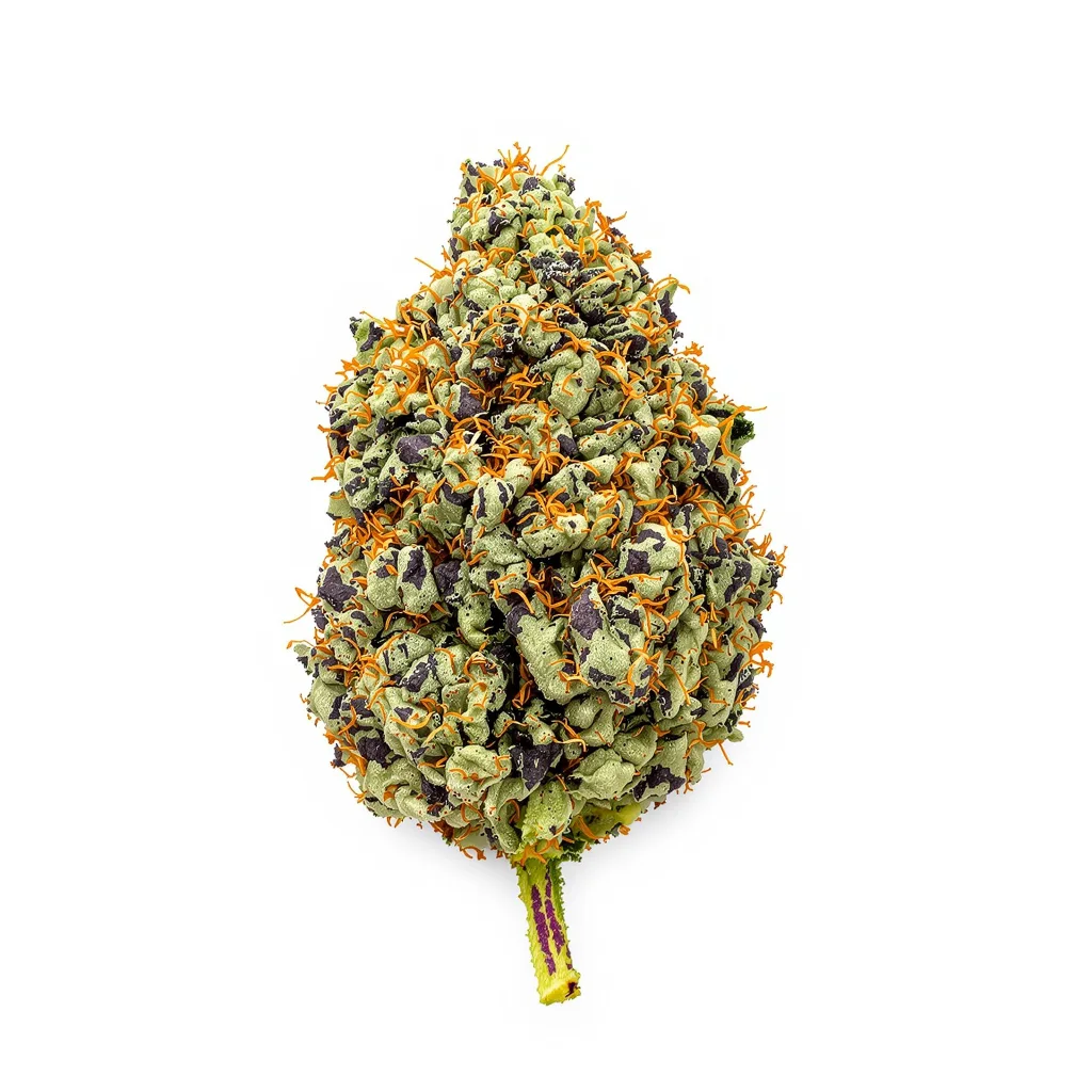 The OX 83% indica / 17% sativa — fleur avec trichomes visibles