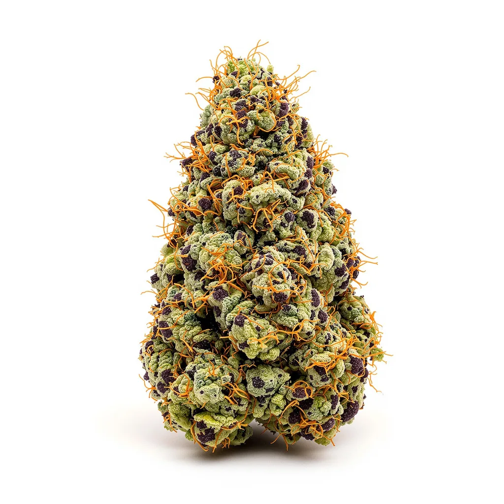 The OX 83% indica / 17% sativa — fleur avec trichomes visibles
