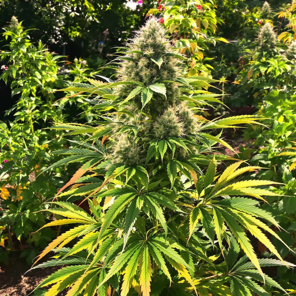The Sister 77% indica / 23% sativa — fleur avec trichomes visibles