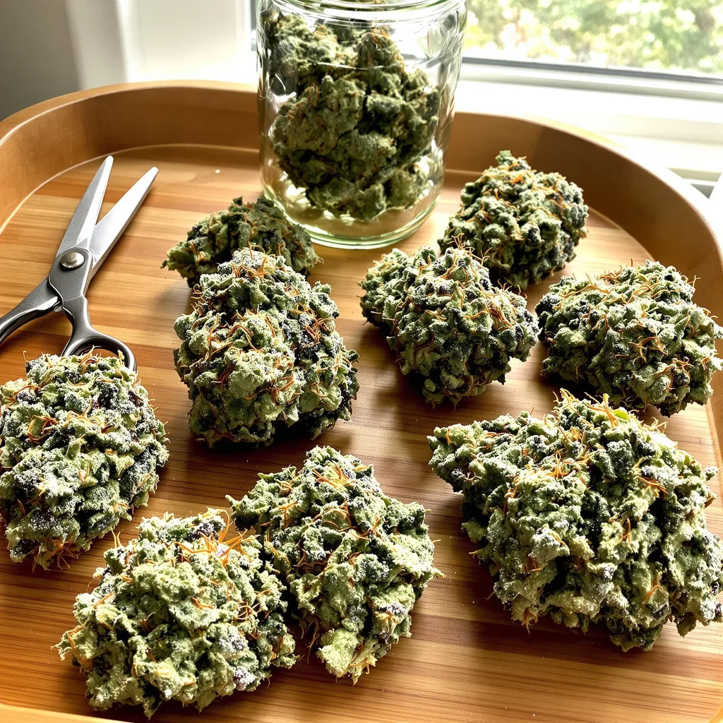 The Truth 40% indica / 60% sativa — fleur avec trichomes visibles