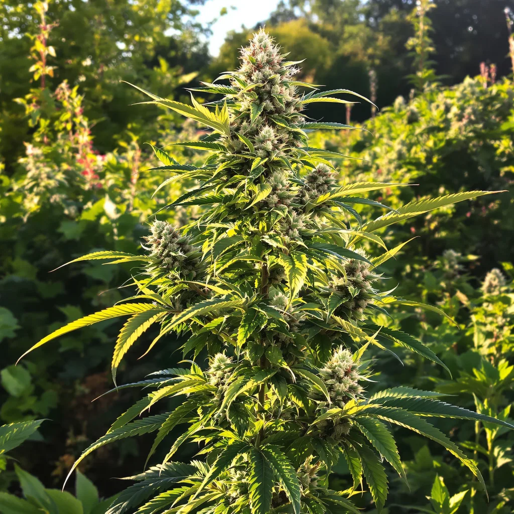 The Truth 40% indica / 60% sativa — fleur avec trichomes visibles