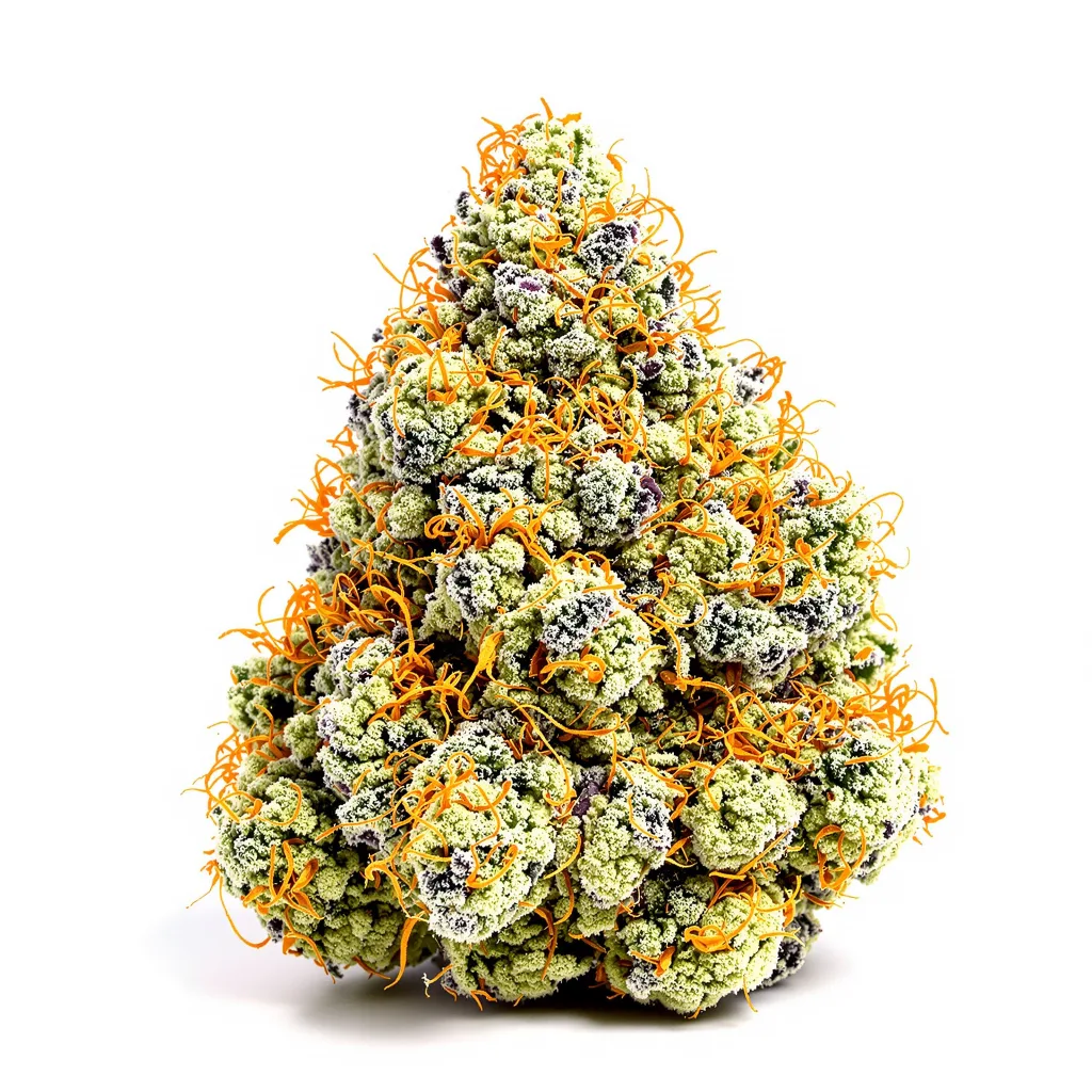 The Truth 40% indica / 60% sativa — fleur avec trichomes visibles