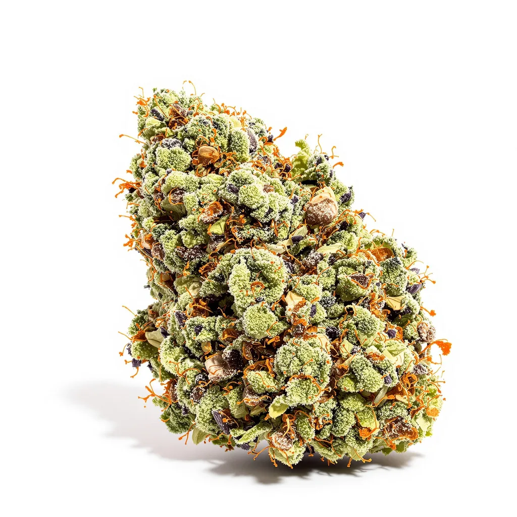 Thin Mint GSC 50% indica / 40% sativa — fleur avec trichomes visibles