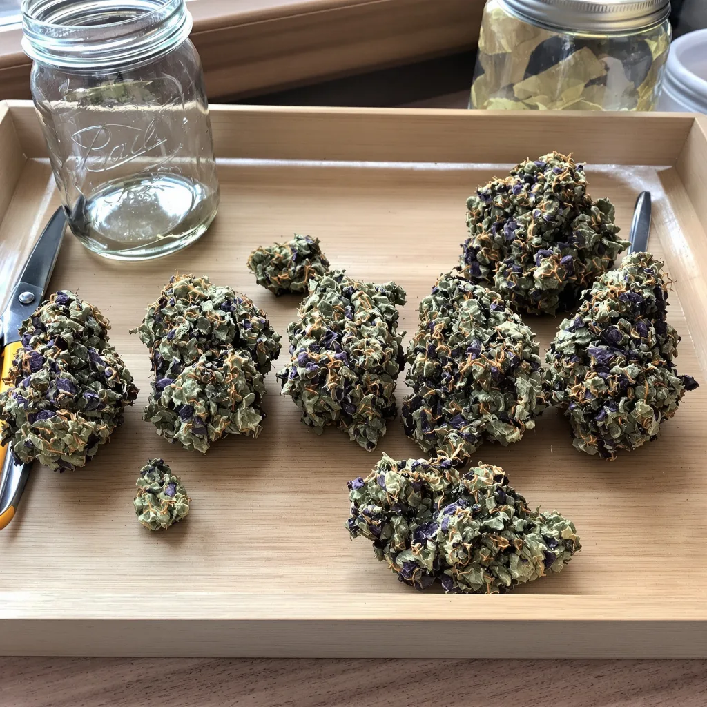 Tigermelon 77% indica / 23% sativa — fleur avec trichomes visibles