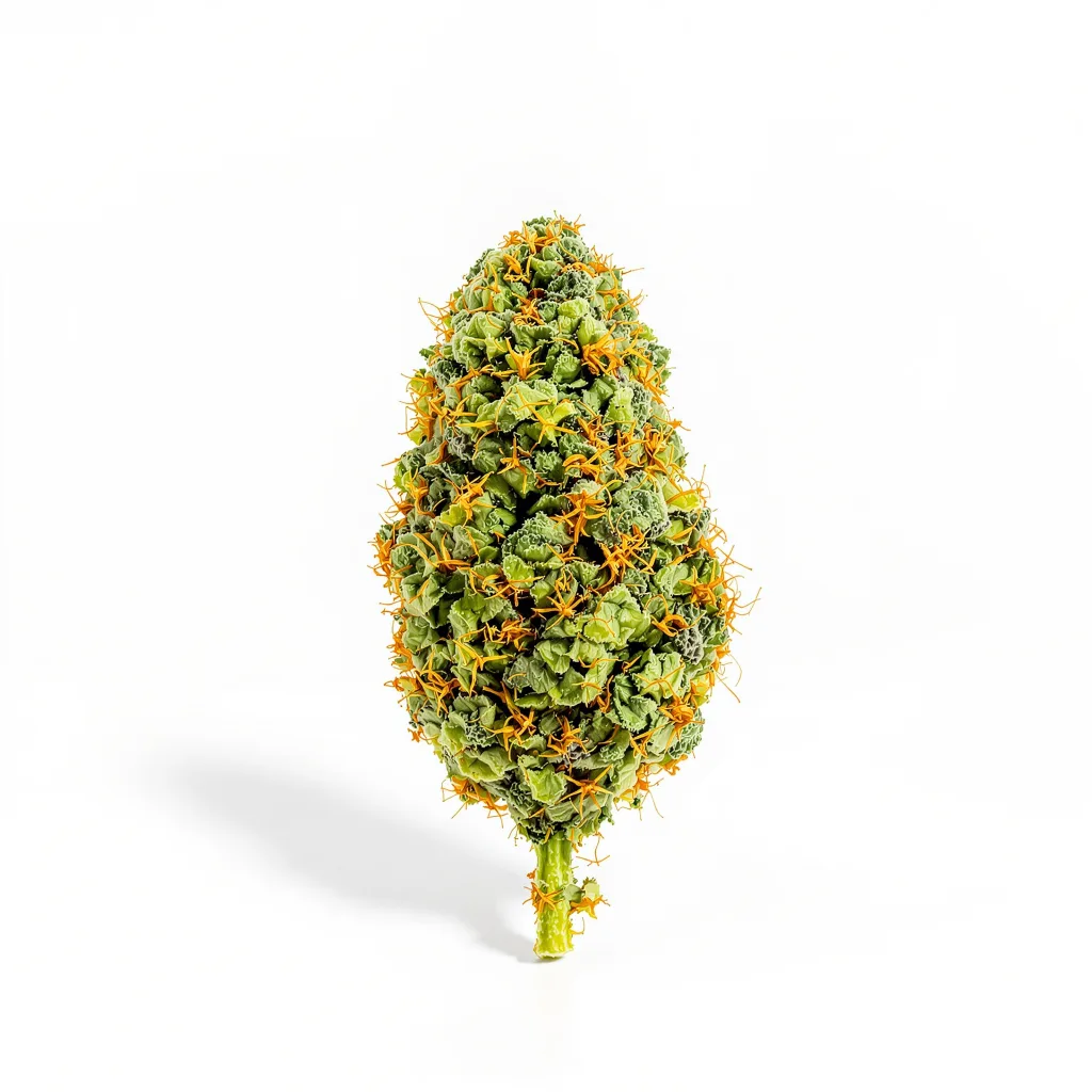 Timewreck 25% indica / 75% sativa — fleur avec trichomes visibles