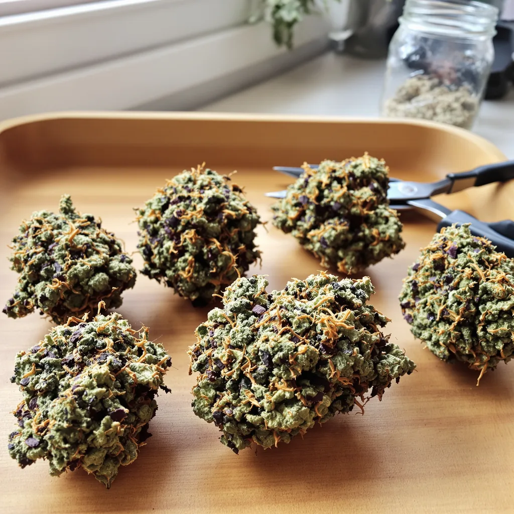 Trash 89% indica / 11% sativa — fleur avec trichomes visibles