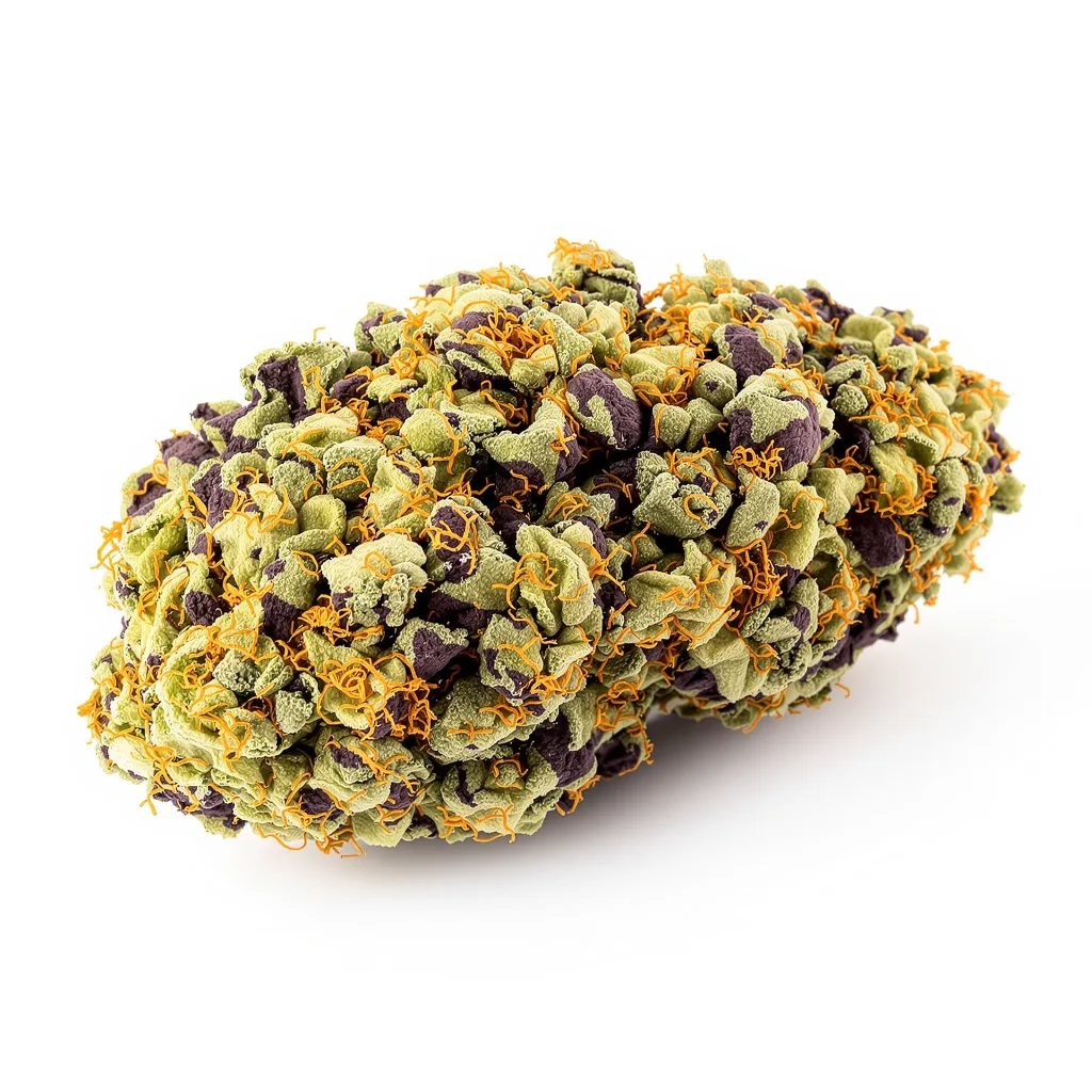 Trash 89% indica / 11% sativa — fleur avec trichomes visibles