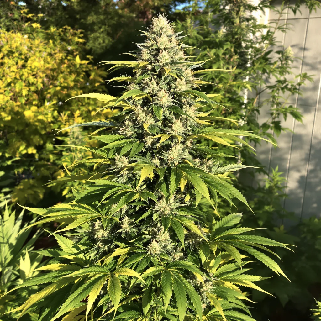 Treasure Island 40% indica / 60% sativa — fleur avec trichomes visibles