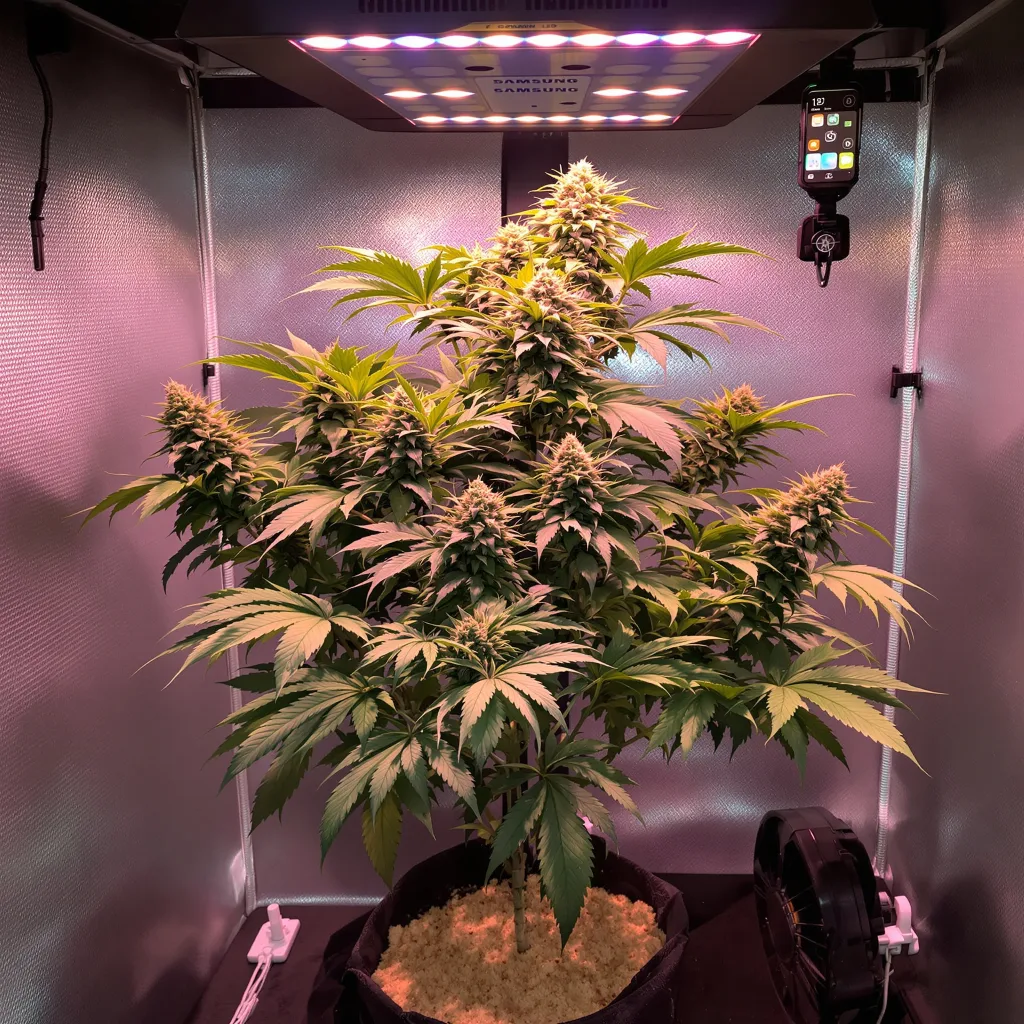 Plante de cannabis Triangle Kush en floraison — 60-100 cm autofloraison