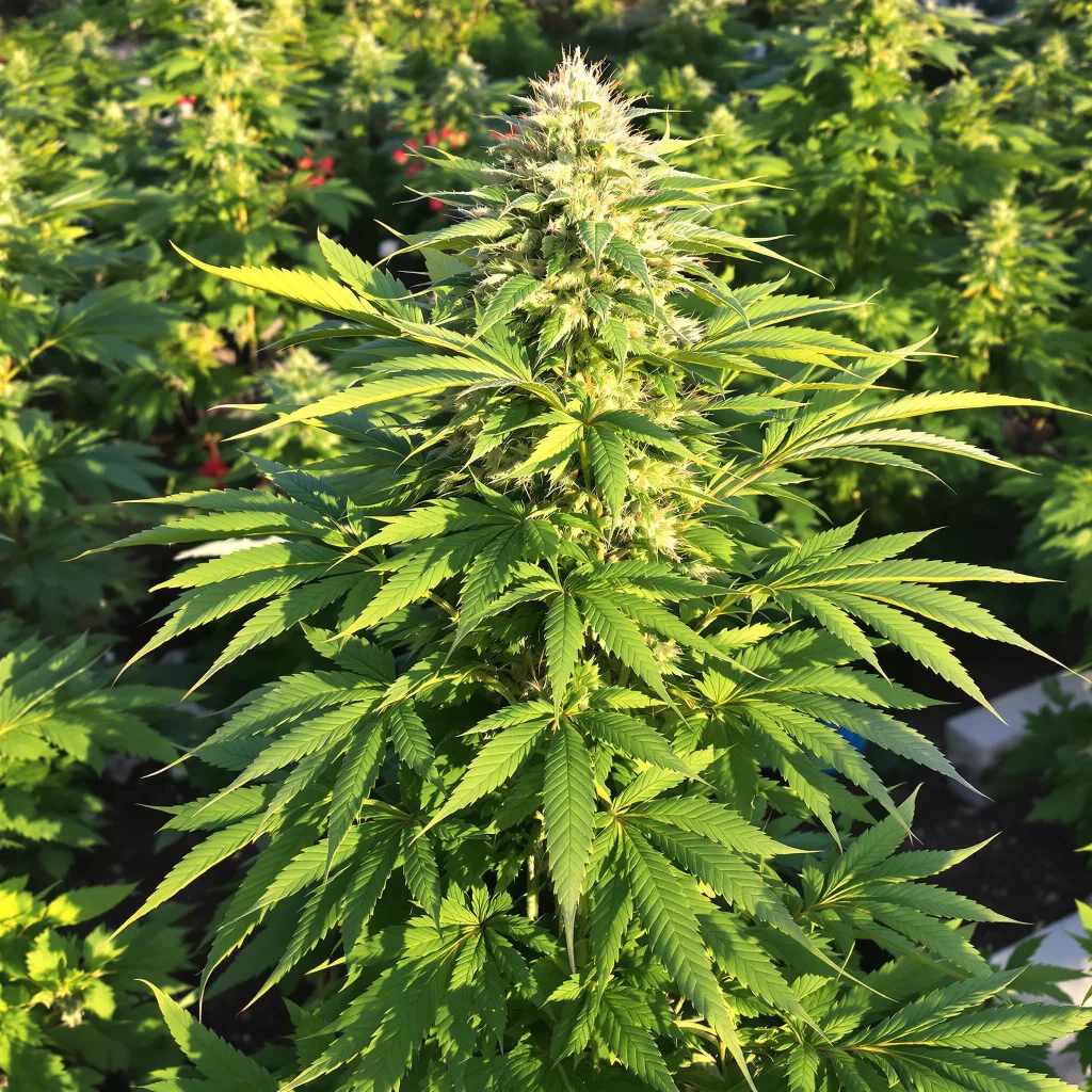 Triple Cheese 70% indica / 30% sativa — fleur avec trichomes visibles