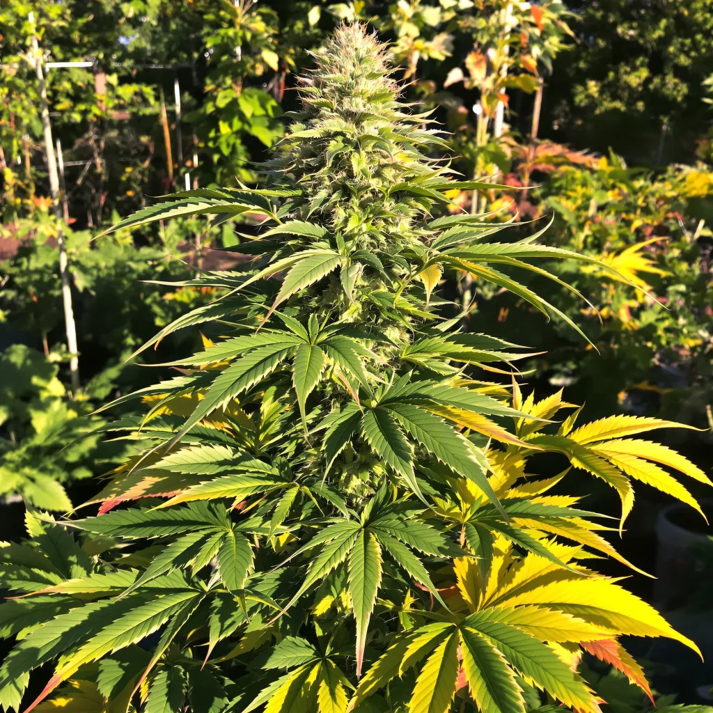 Triple Cheese 70% indica / 30% sativa — fleur avec trichomes visibles