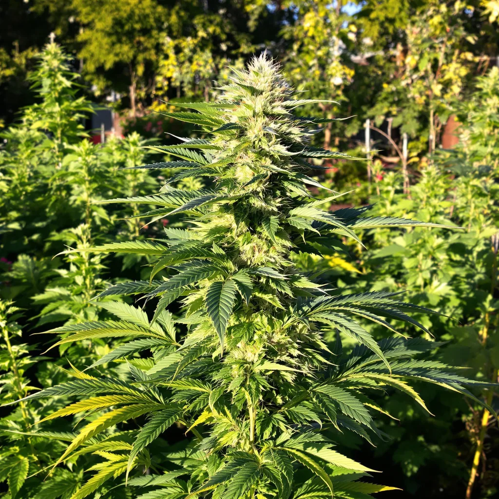 Tropicana Cookies 40% indica / 60% sativa — fleur avec trichomes visibles