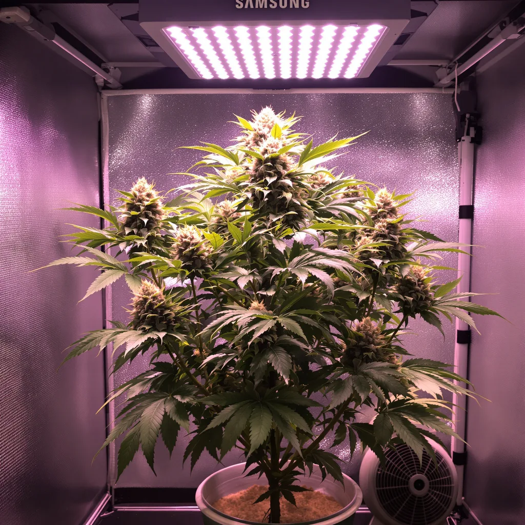 Plante de cannabis Tropicana Cookies Purple en floraison — 90-130 cm féminisée