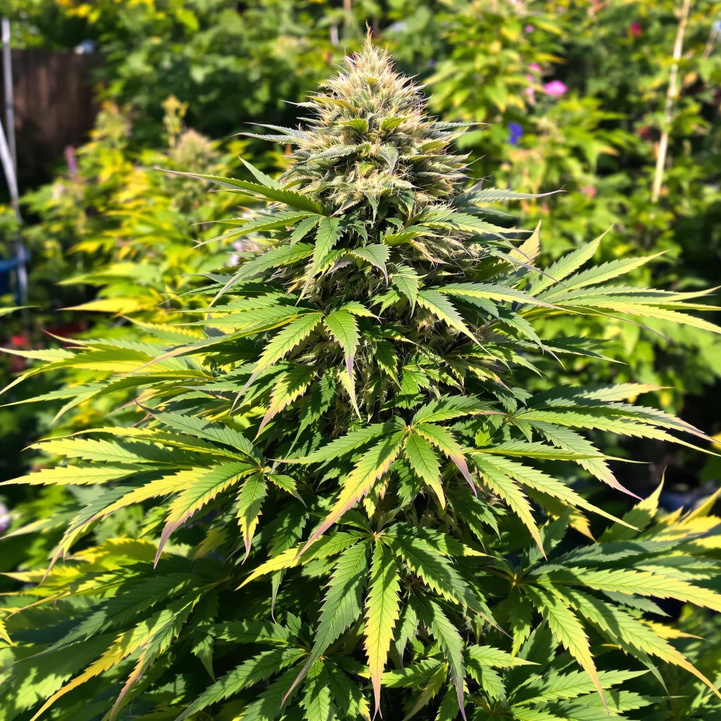 Tuna Kush 70% indica / 30% sativa — fleur avec trichomes visibles