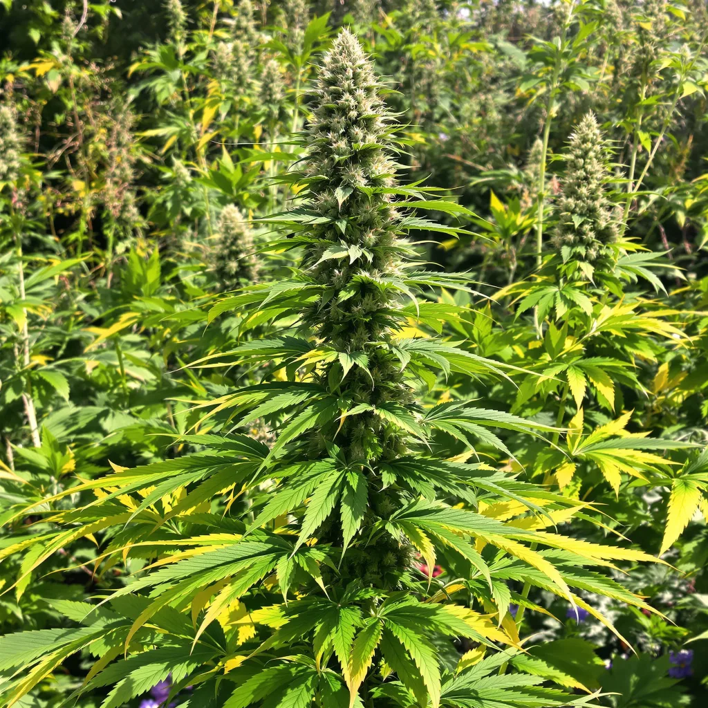 Turbo Mind Warp 20% indica / 80% sativa — fleur avec trichomes visibles
