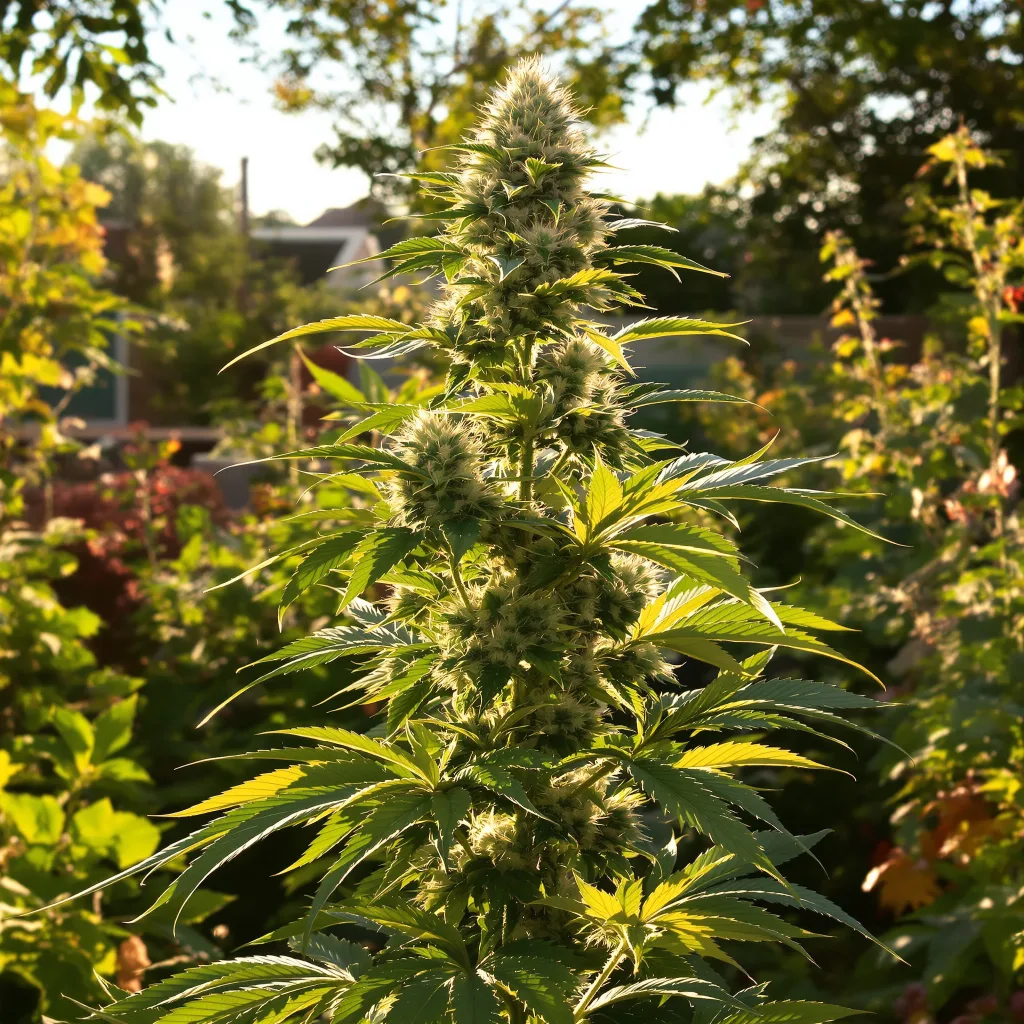 Tutti Frutti 44% indica / 56% sativa — fleur avec trichomes visibles