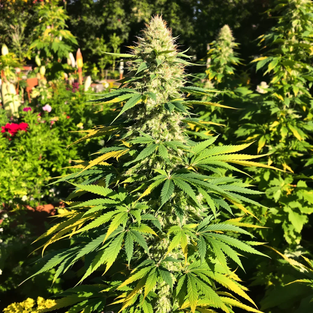 Tutti Frutti 44% indica / 56% sativa — fleur avec trichomes visibles
