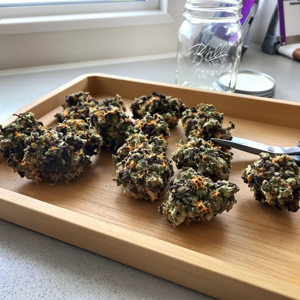 Tyson 85% indica / 15% sativa — fleur avec trichomes visibles