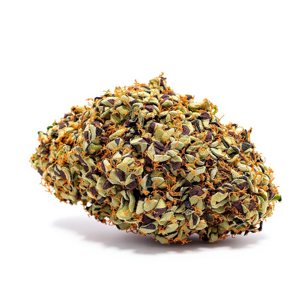 U2 Kush 88% indica / 12% sativa — fleur avec trichomes visibles