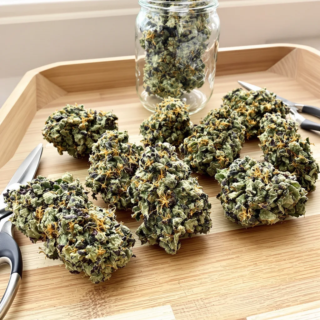 U2 Kush 88% indica / 12% sativa — fleur avec trichomes visibles
