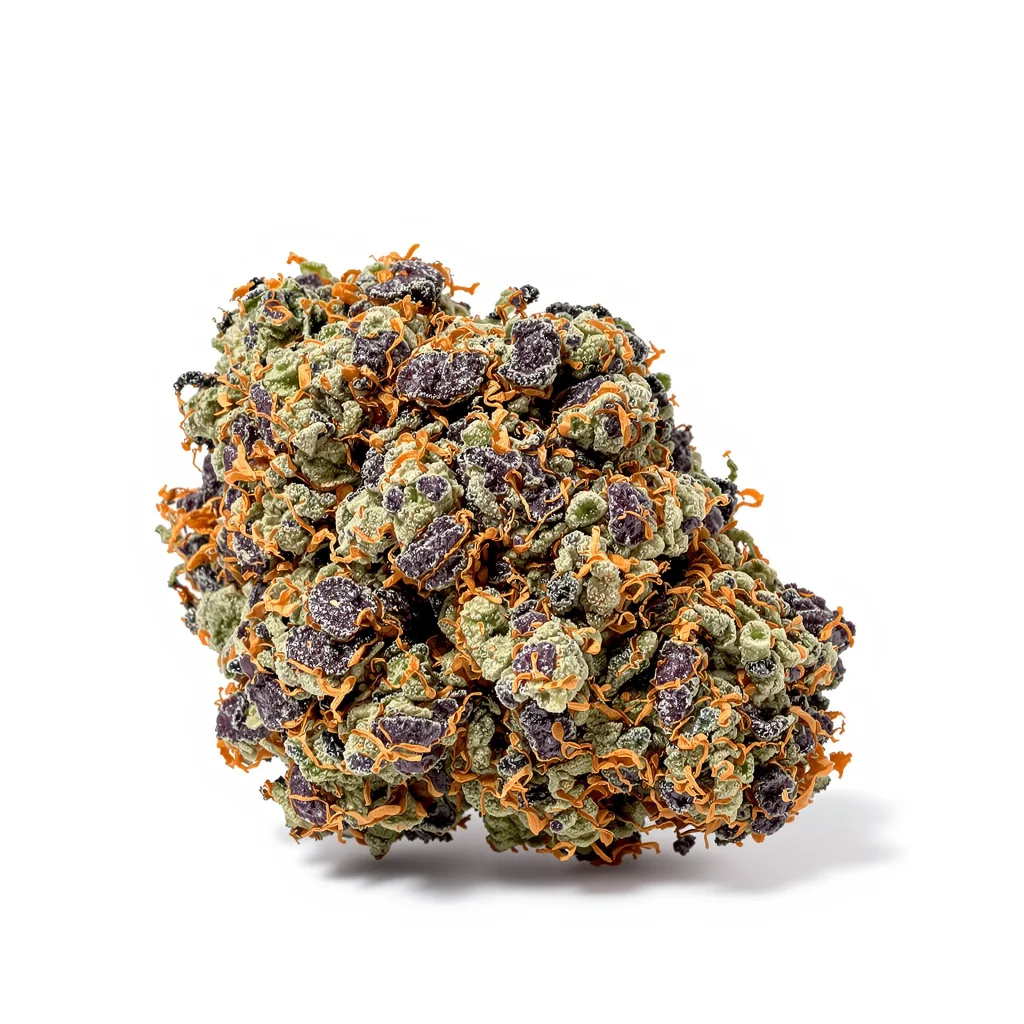 U2 Kush 88% indica / 12% sativa — fleur avec trichomes visibles