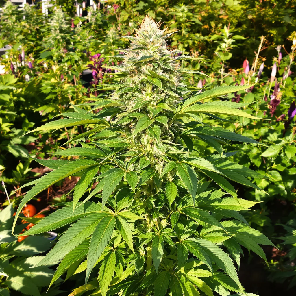 UW 80% indica / 20% sativa — fleur avec trichomes visibles